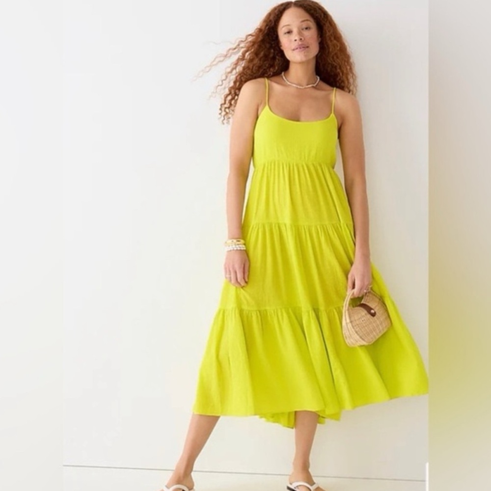 J crew bright yellow maxi dress